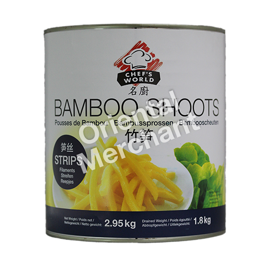 Chef's World Bamboo Shoots Strips 2.95kg