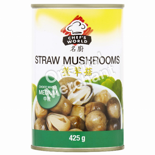 Chef's World Straw Mushrooms (Medium) 425g