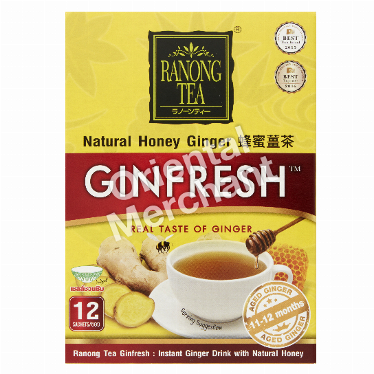 Ranong Tea Ginfresh Natural Honey Ginger 144g