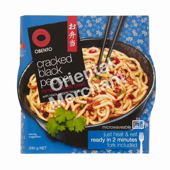 Obento Cracked Black Pepper Ramen Noodle Bowl 240g