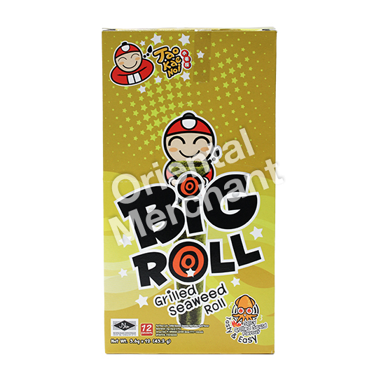 Tao Kae Noi Big Roll Grilled Seaweed Roll (Spicy Grilled Squid Flavour) 3gx12packs