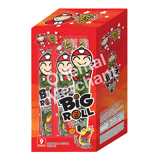 Tao Kae Noi Big Roll Grilled Seaweed Roll (Spicy Flavour) 3gx9packs