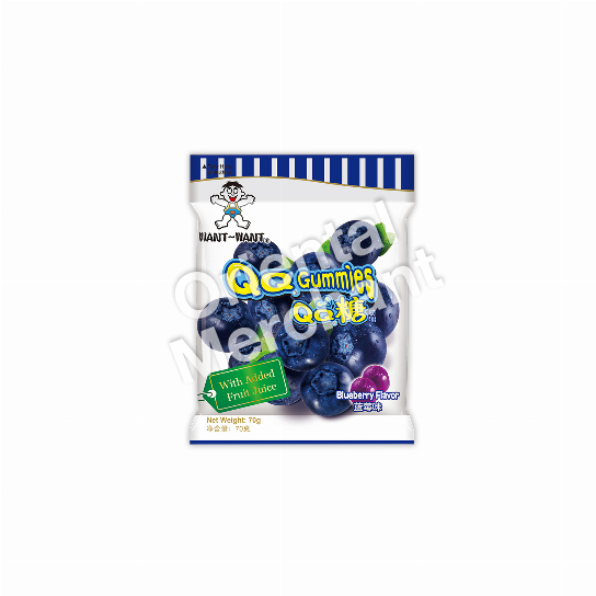 Want Want QQ Gummy Candy (Blueberry Flavour) 70g