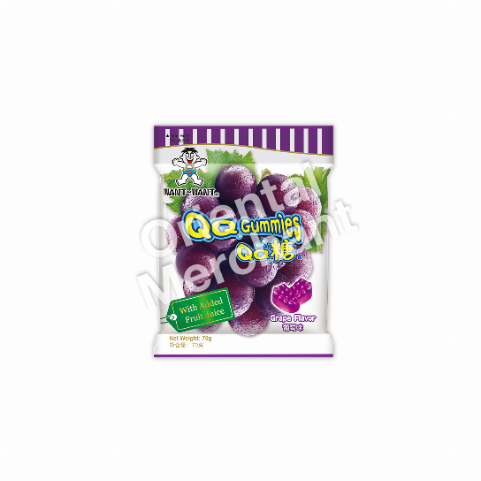 Want Want QQ Gummy Candy (Grape Flavour) 70g