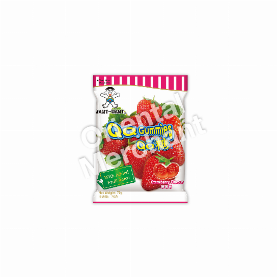 Want Want QQ Gummy Candy (Strawberry Flavour) 70g